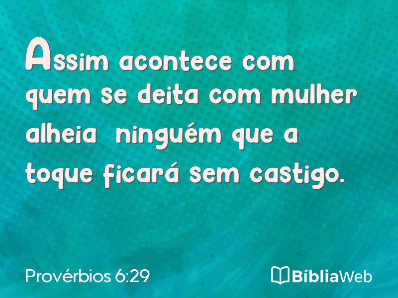 Provérbios 6:29 em imagem para compartilhar