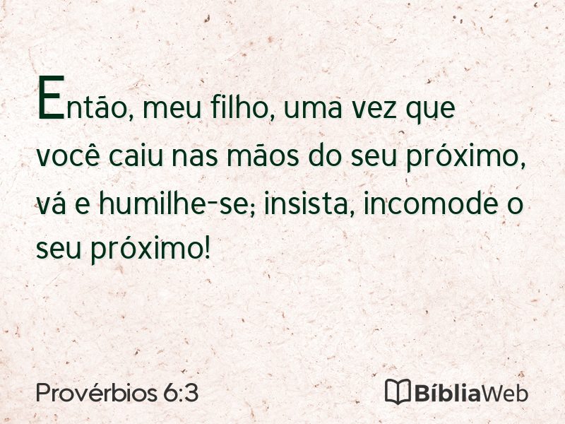 Provérbios 6:3 em imagem para compartilhar