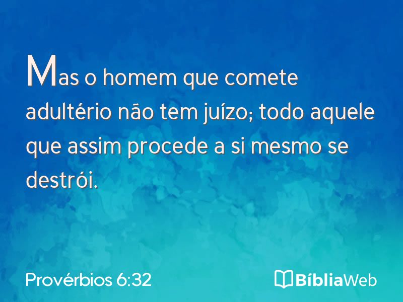 Provérbios 6:32 em imagem para compartilhar
