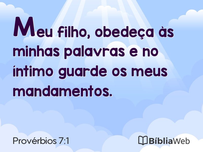 Provérbios 7:1 em imagem para compartilhar