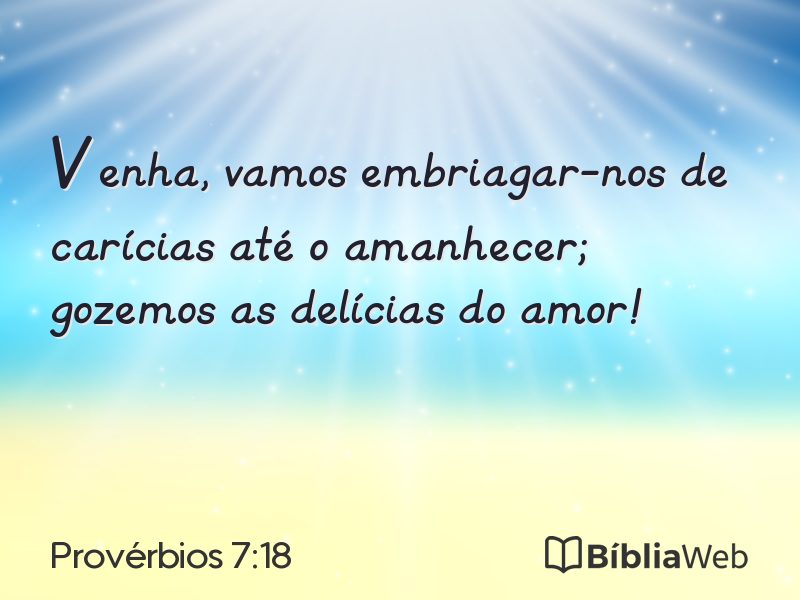 Provérbios 7:18 em imagem para compartilhar