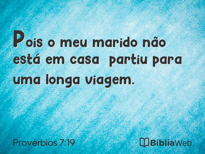 Provérbios 7:19 em imagem para compartilhar