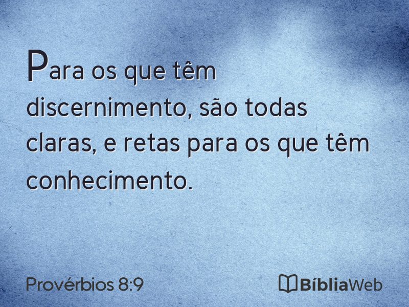 Provérbios 8:9 em imagem para compartilhar