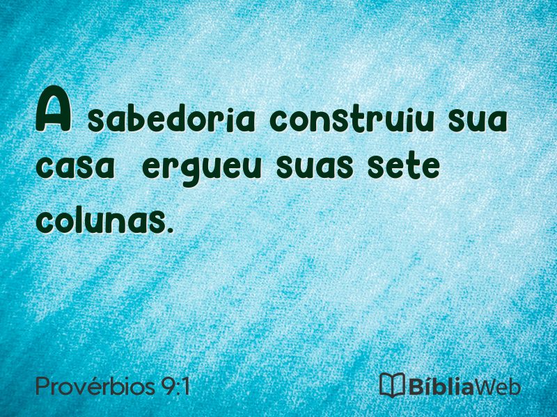 Provérbios 9:1 em imagem para compartilhar