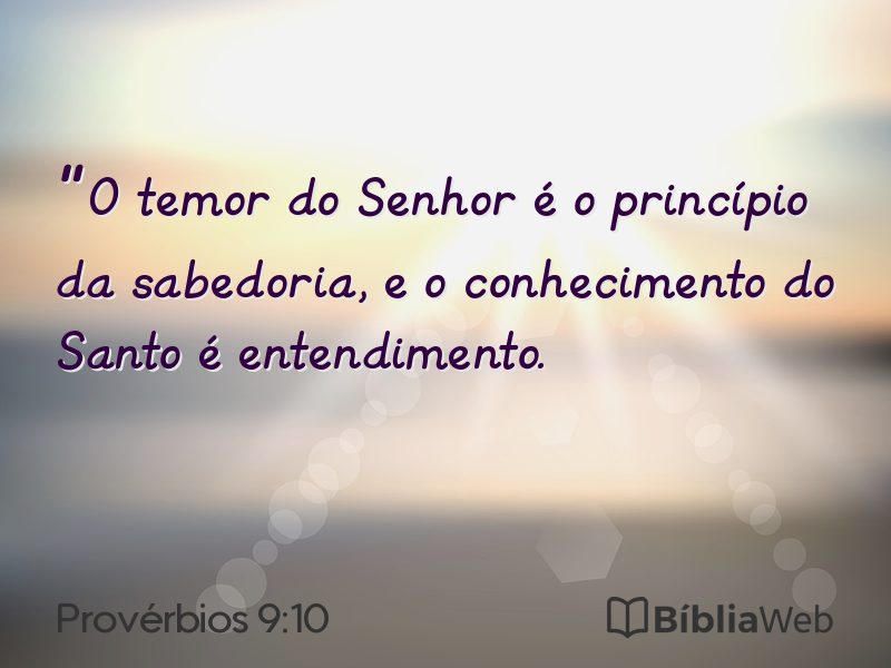 Provérbios 9:10 em imagem para compartilhar