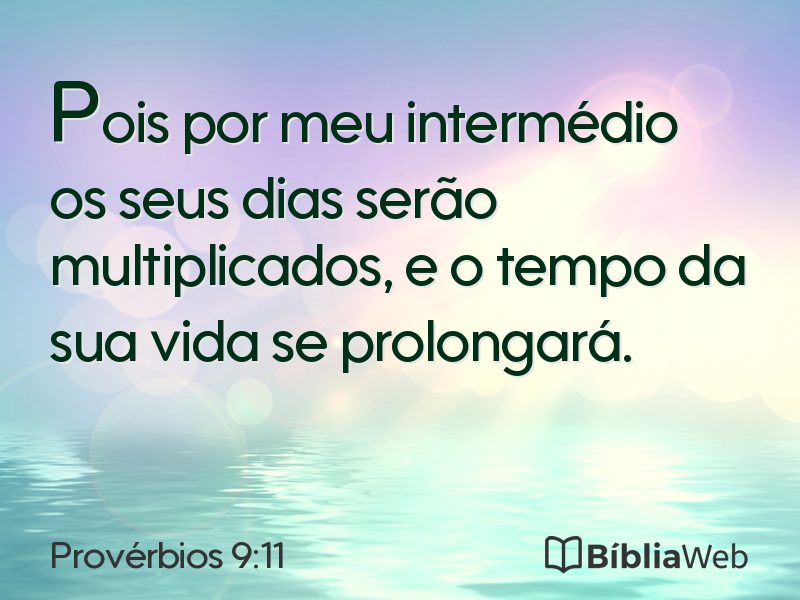 Provérbios 9:11 em imagem para compartilhar