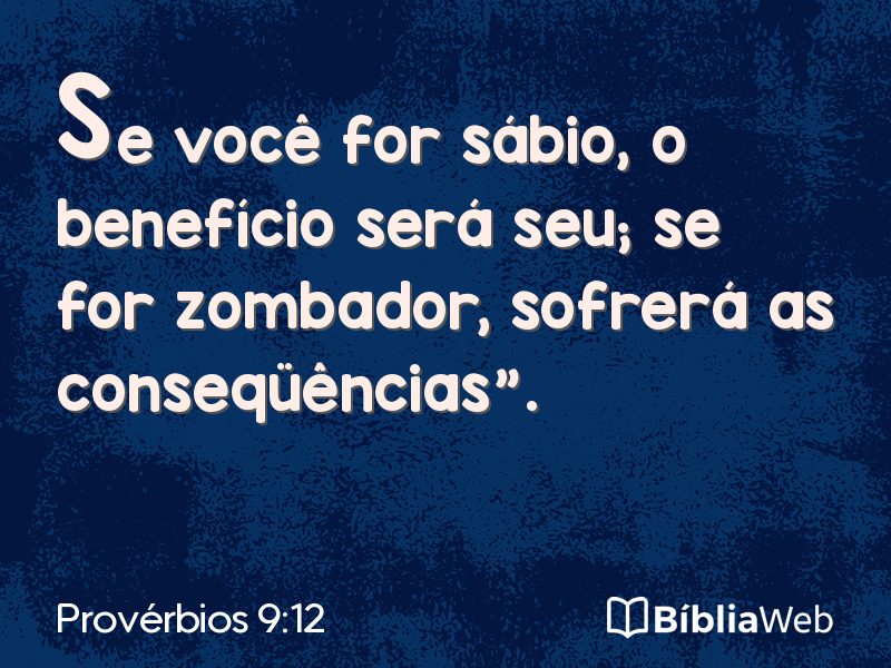 Provérbios 9:12 em imagem para compartilhar