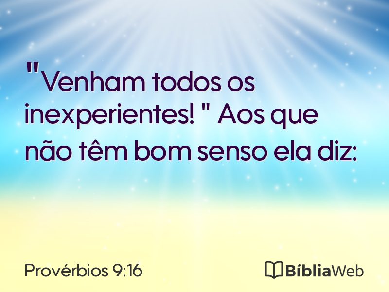 Provérbios 9:16 em imagem para compartilhar