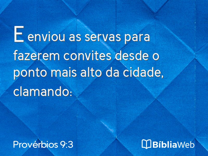 Provérbios 9:3 em imagem para compartilhar