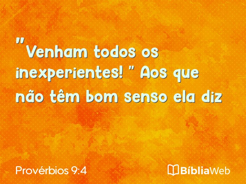 Provérbios 9:4 em imagem para compartilhar
