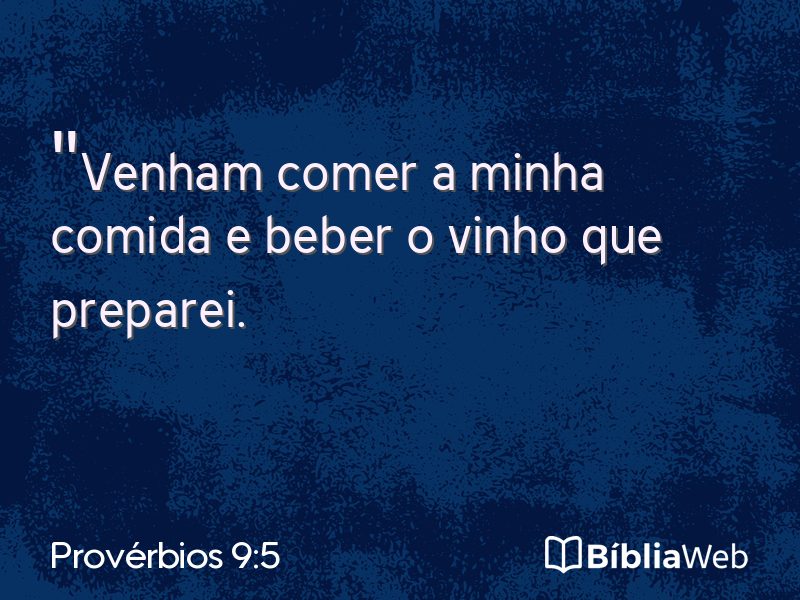 Provérbios 9:5 em imagem para compartilhar