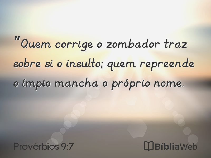 Provérbios 9:7 em imagem para compartilhar
