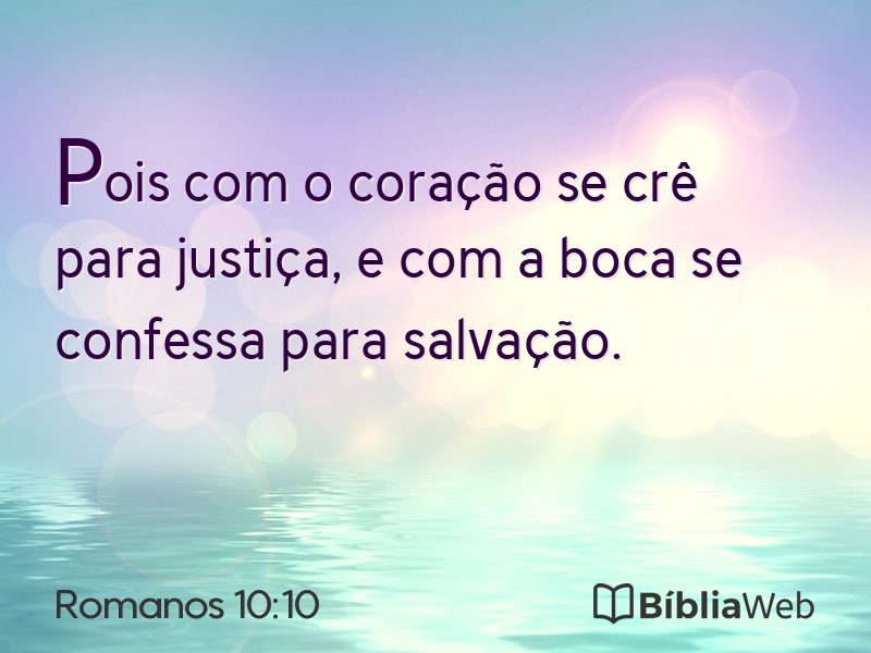 Romanos 10:10 em imagem para compartilhar