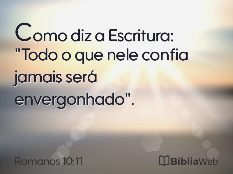 Romanos 10:11 em imagem para compartilhar
