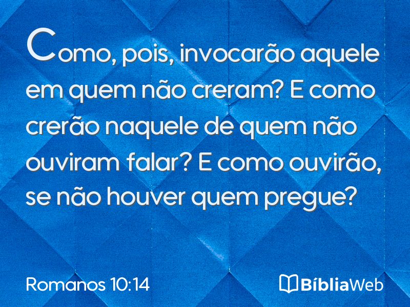 Romanos 10:14 em imagem para compartilhar