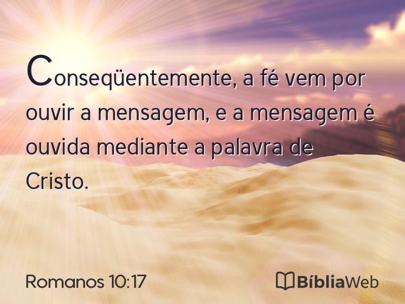 Romanos 10:17 em imagem para compartilhar