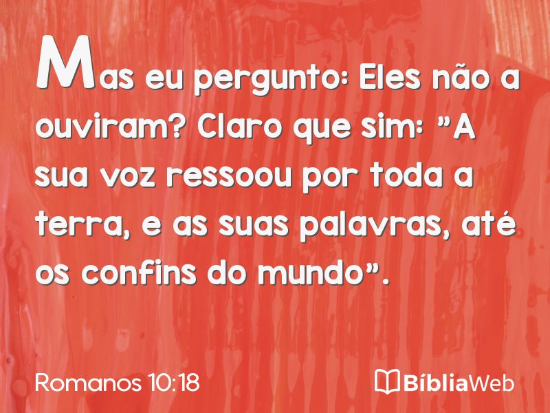 Romanos 10:18 em imagem para compartilhar