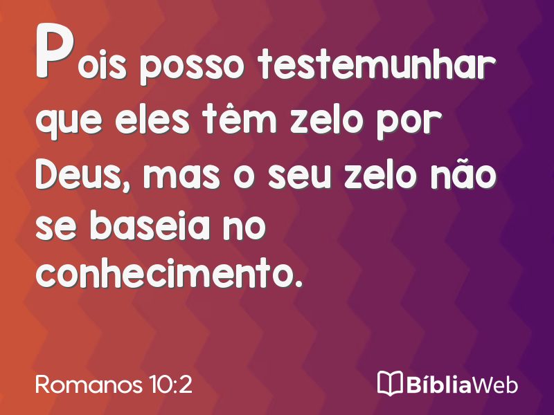 Romanos 10:2 em imagem para compartilhar