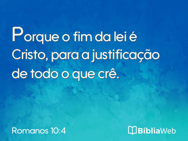 Romanos 10:4 em imagem para compartilhar