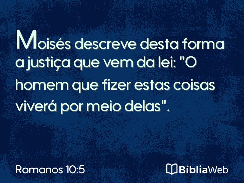 Romanos 10:5 em imagem para compartilhar