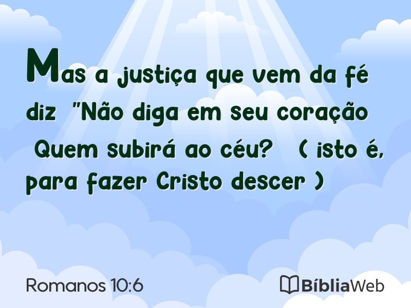 Romanos 10:6 em imagem para compartilhar