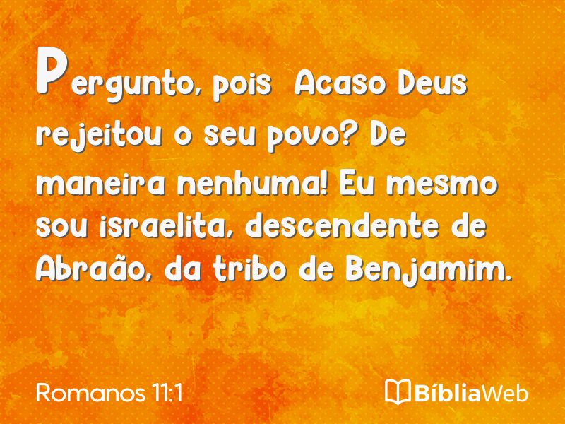 Romanos 11:1 em imagem para compartilhar