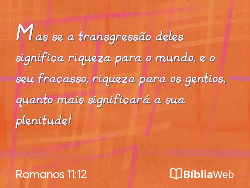 Romanos 11:12 em imagem para compartilhar