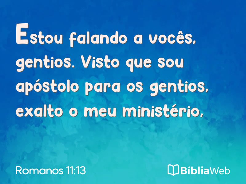 Romanos 11:13 em imagem para compartilhar