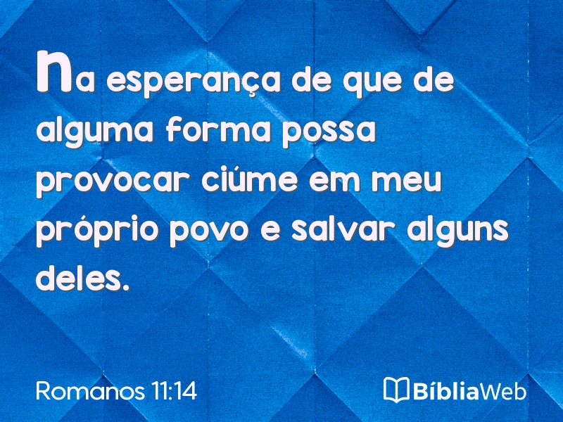 Romanos 11:14 em imagem para compartilhar