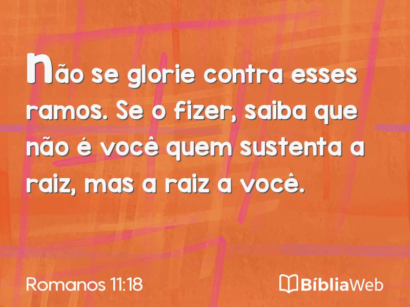 Romanos 11:18 em imagem para compartilhar