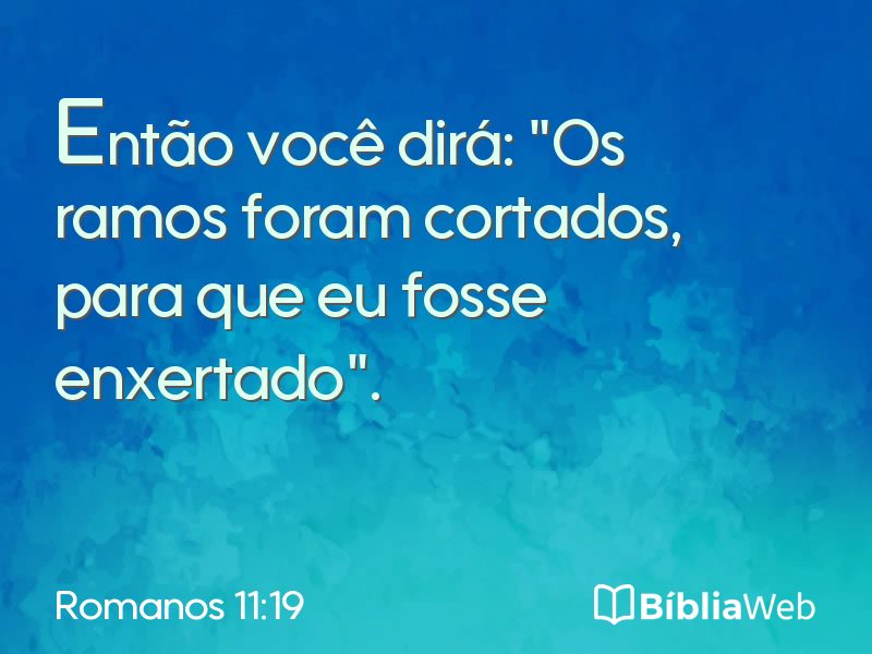 Romanos 11:19 em imagem para compartilhar