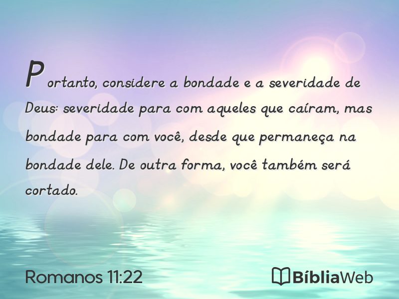 Romanos 11:22 em imagem para compartilhar