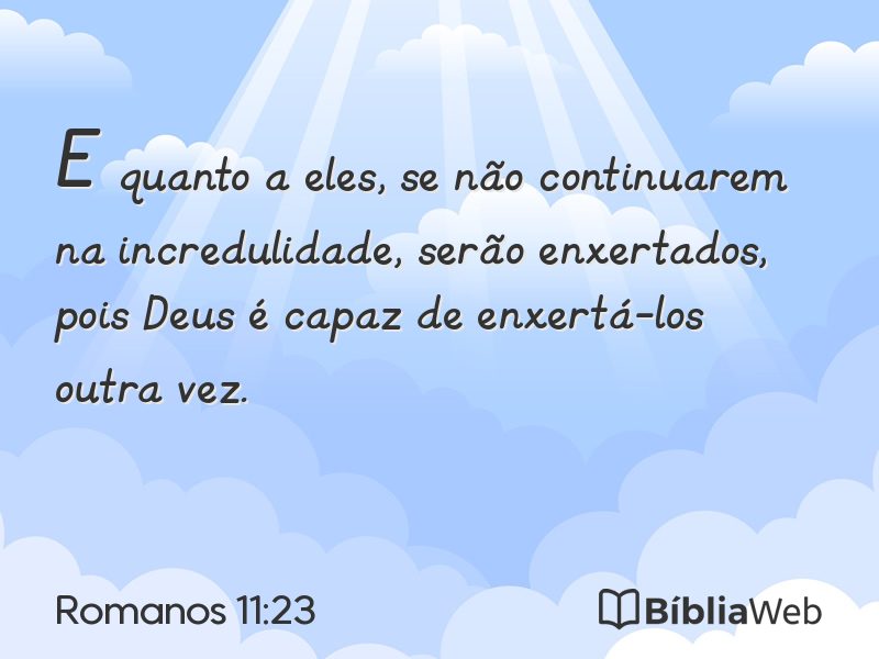 Romanos 11:23 em imagem para compartilhar