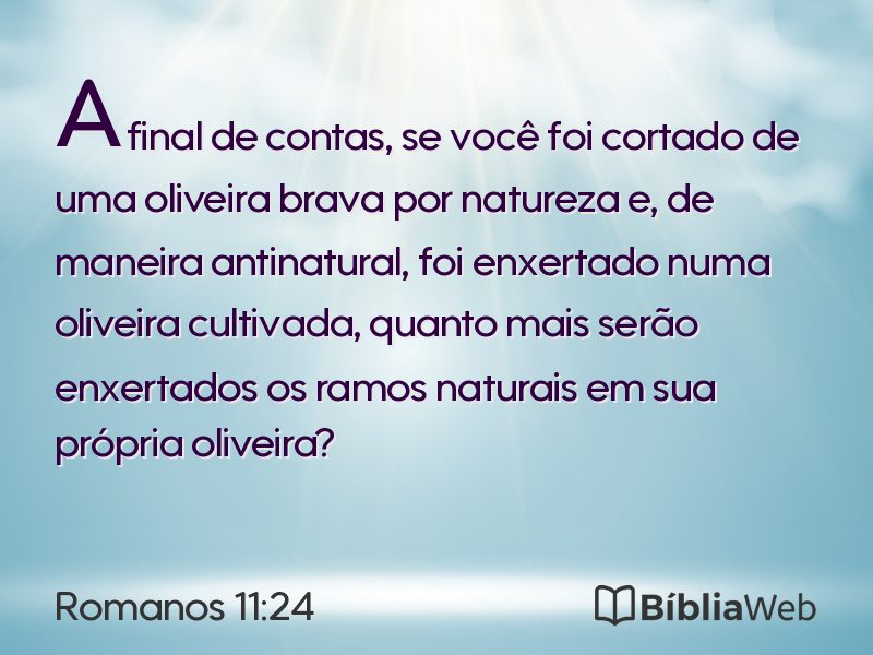 Romanos 11:24 em imagem para compartilhar
