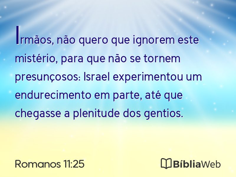 Romanos 11:25 em imagem para compartilhar