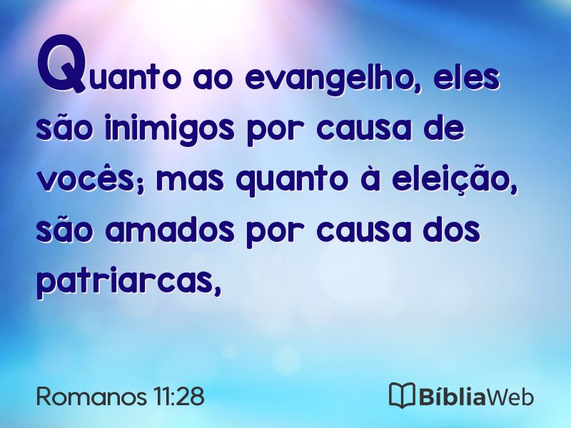 Romanos 11:28 em imagem para compartilhar