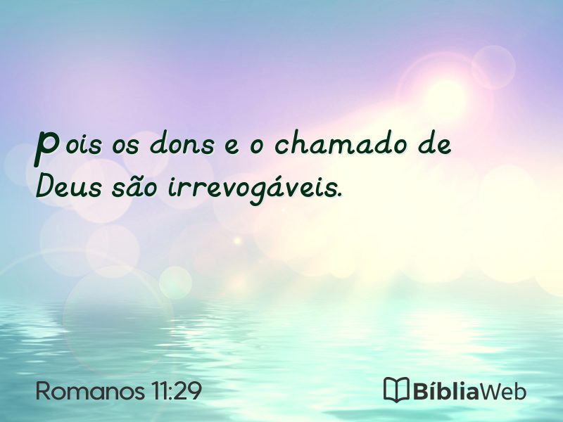 Romanos 11:29 em imagem para compartilhar