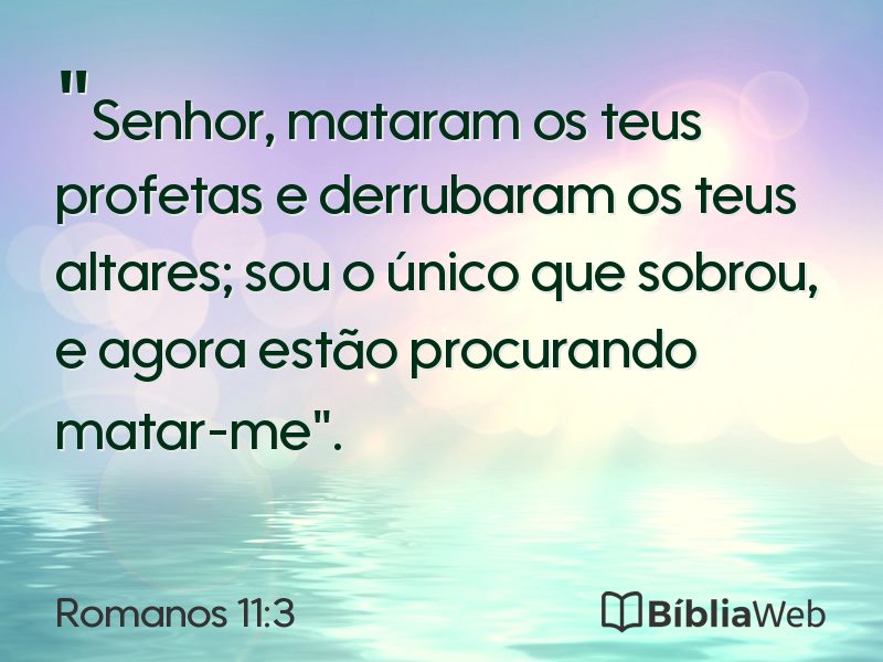 Romanos 11:3 em imagem para compartilhar