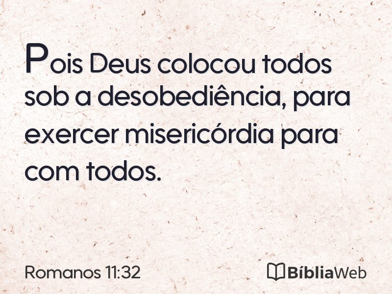 Romanos 11:32 em imagem para compartilhar
