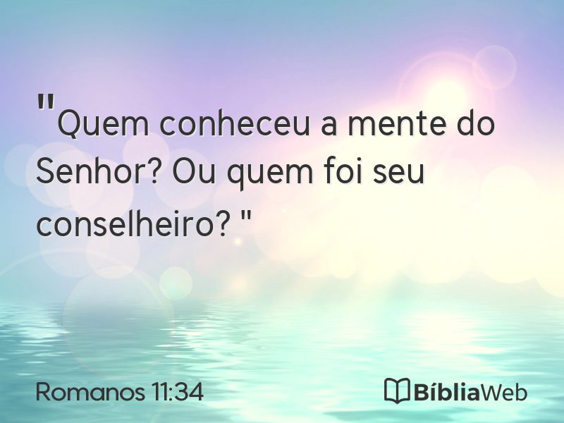 Romanos 11:34 em imagem para compartilhar