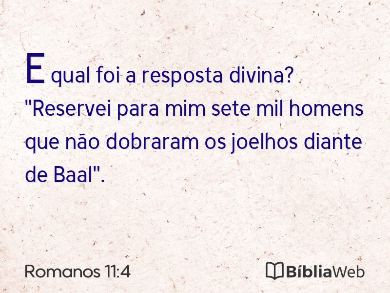 Romanos 11:4 em imagem para compartilhar