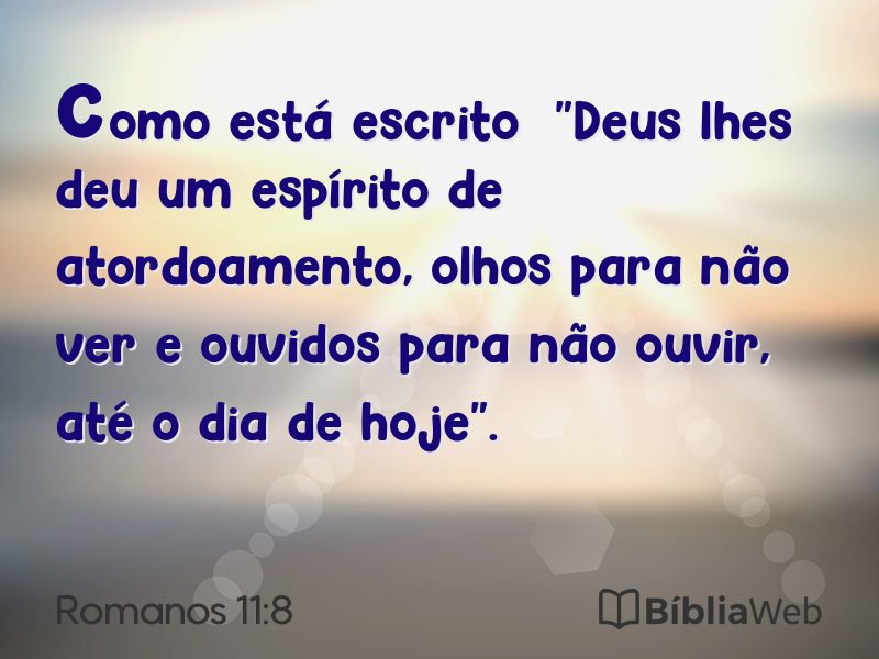 Romanos 11:8 em imagem para compartilhar