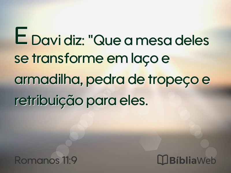 Romanos 11:9 em imagem para compartilhar
