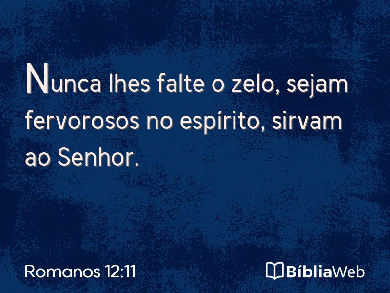 Romanos 12:11 em imagem para compartilhar