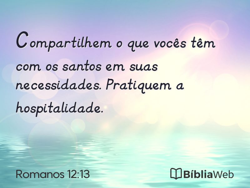Romanos 12:13 em imagem para compartilhar