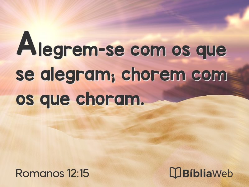 Romanos 12:15 em imagem para compartilhar