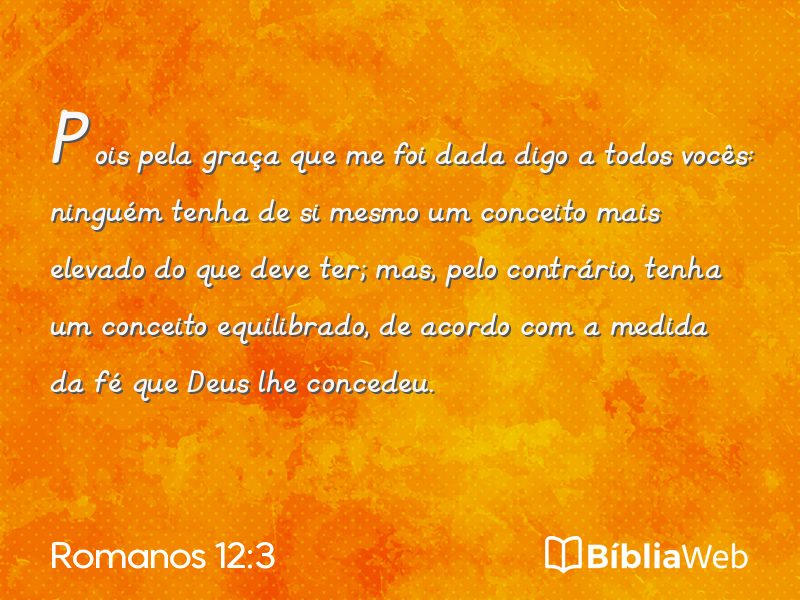Romanos 12:3 em imagem para compartilhar