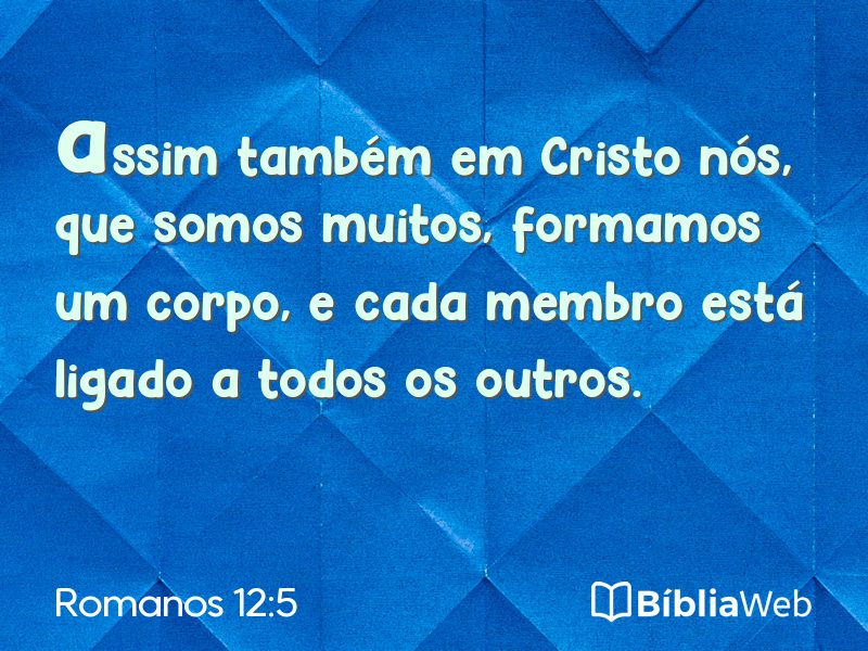 Romanos 12:5 em imagem para compartilhar