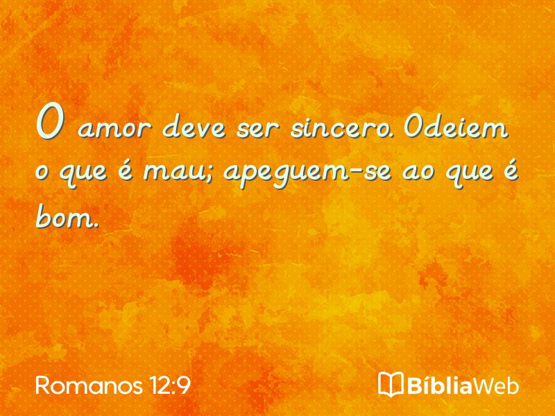 Romanos 12:9 em imagem para compartilhar