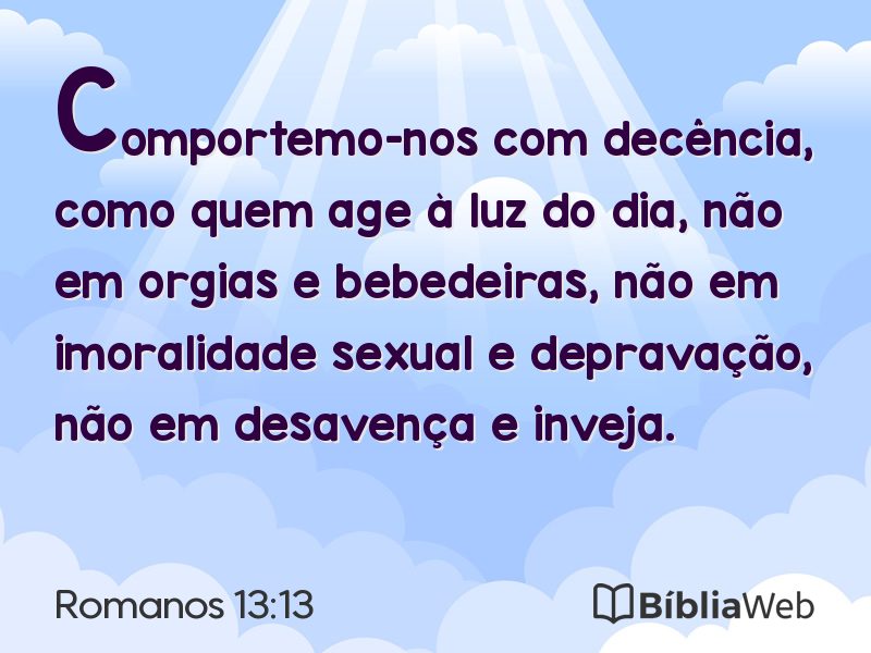 Romanos 13:13 em imagem para compartilhar